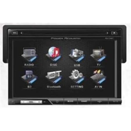 Power Acoustik Power Acoustik PD710B 1DIN Touchscreen DVD-MP3 Receiver with Detachable Face USB-SD & Bluetooth Ready PD710B